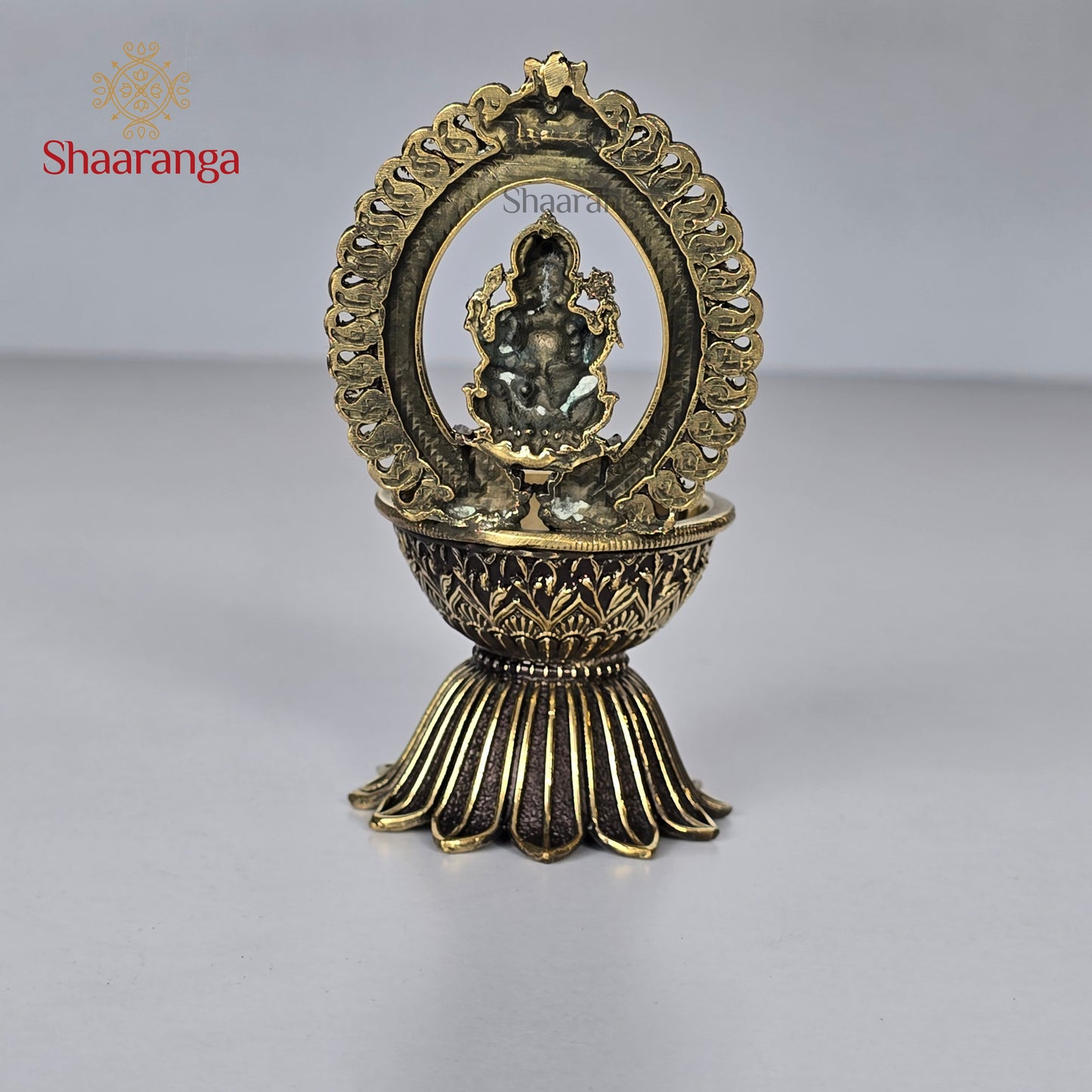 4.5 Inches Brass Ganesha Arch Diya