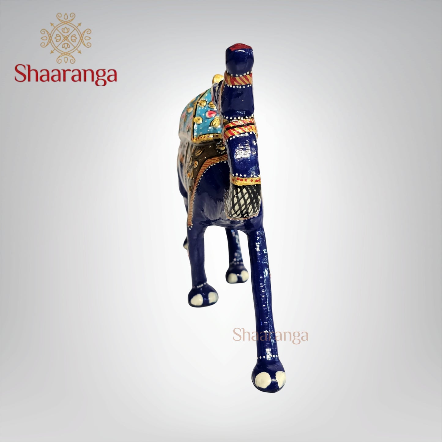 6 Inches Metal Enamel Painted Kathidar Camel