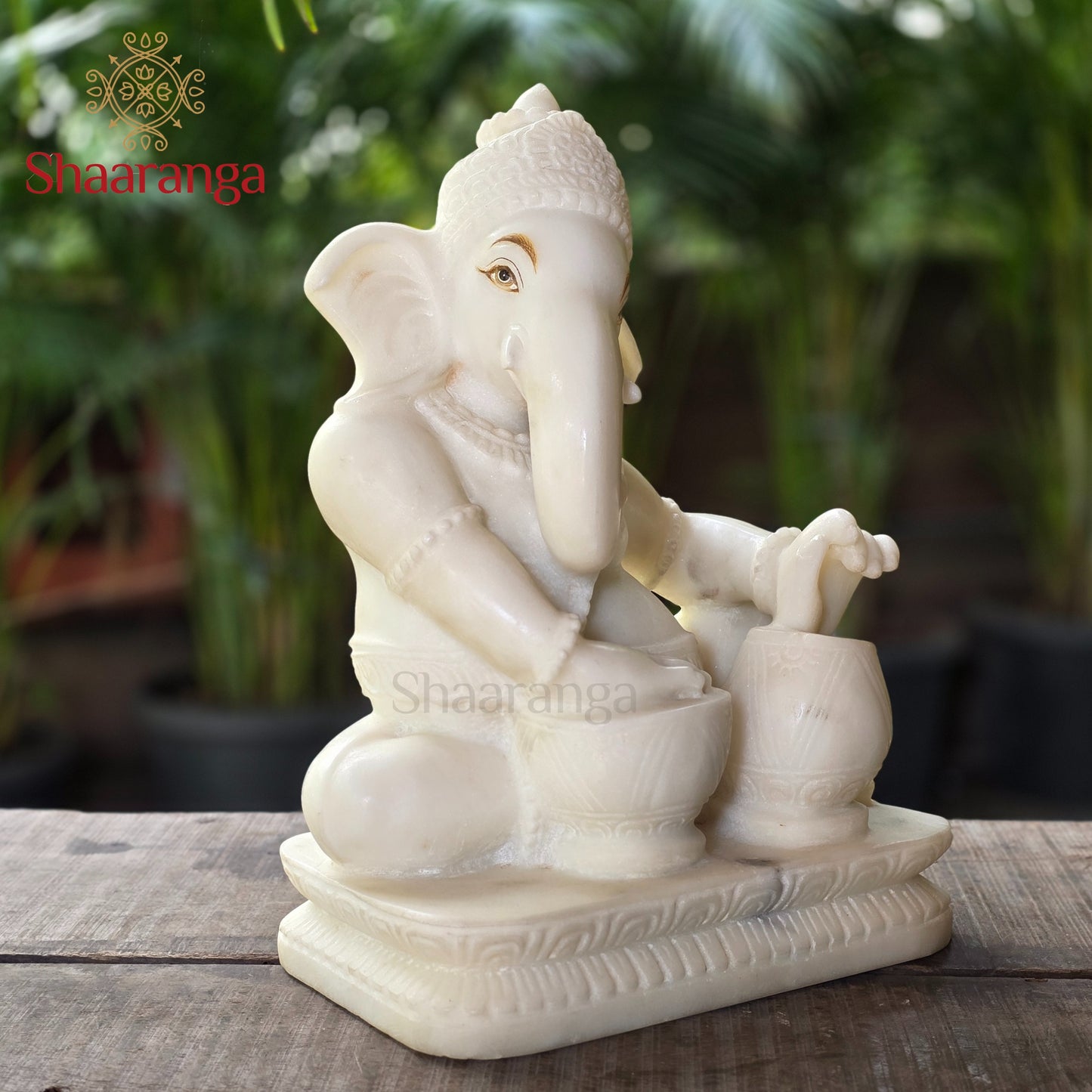 16 Inches Marble Musical Ganesha Idol