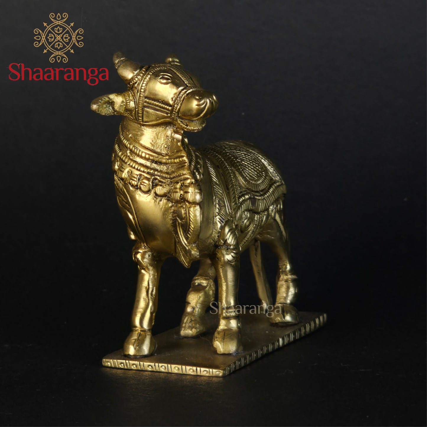 4 Inches Brass Nandi Standing