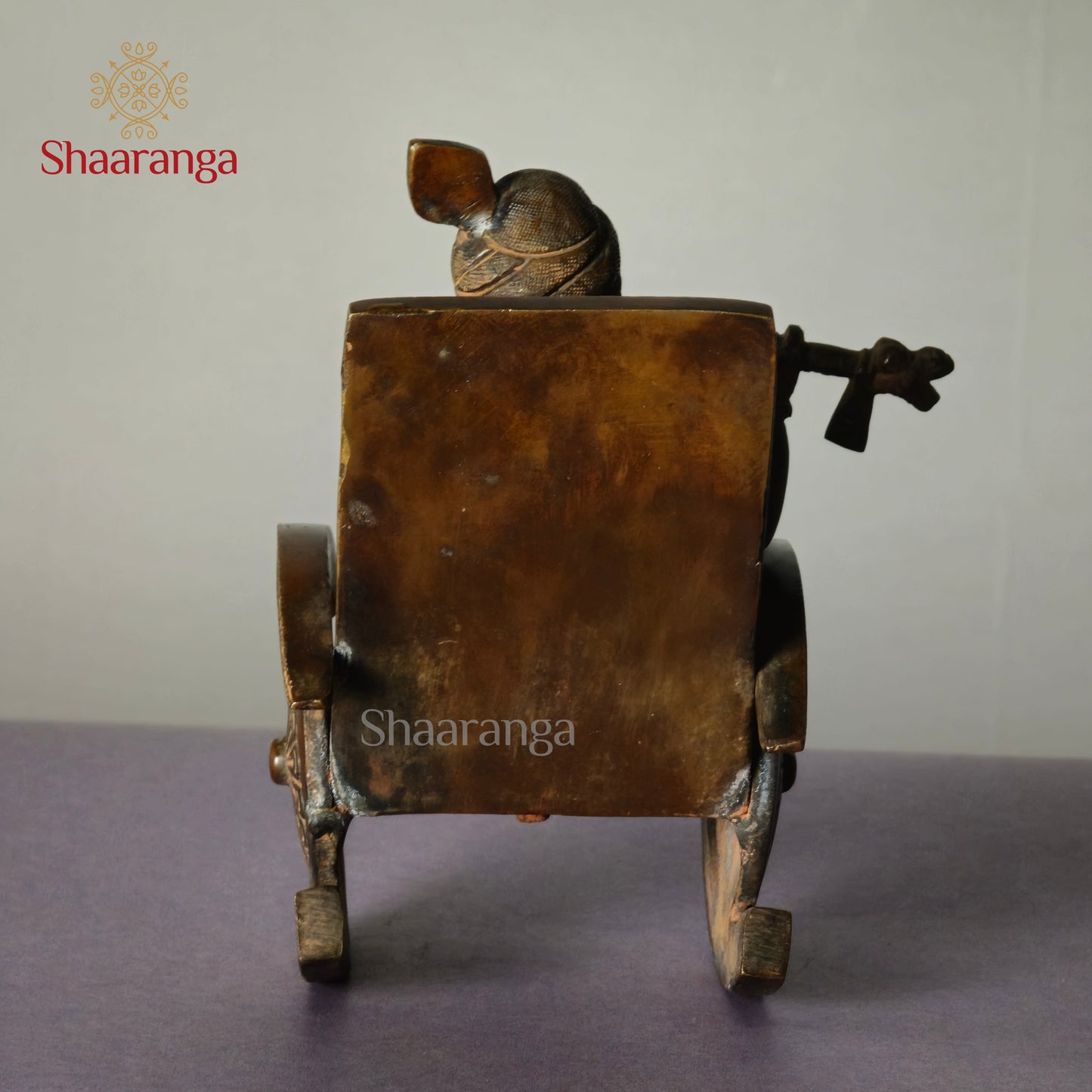 7 Inches Brass Krishna On Rocking Chair