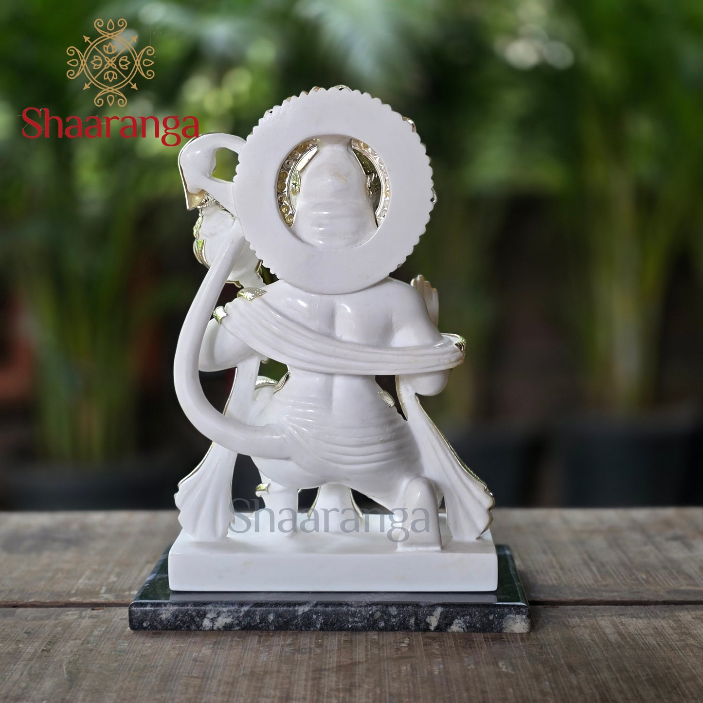 13 Inches Culture Marble Abhaya Hasta Hanuman