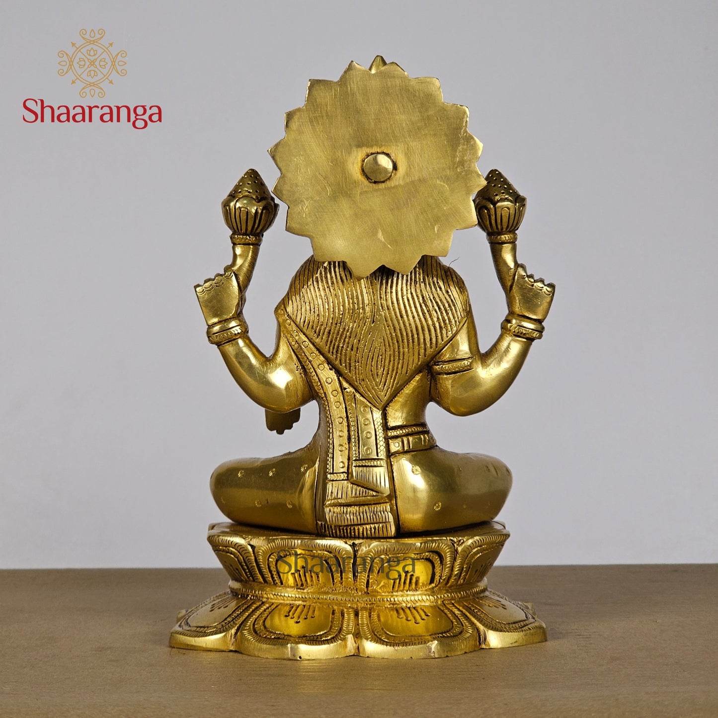 8 Inches Brass Lakshmi Sitting