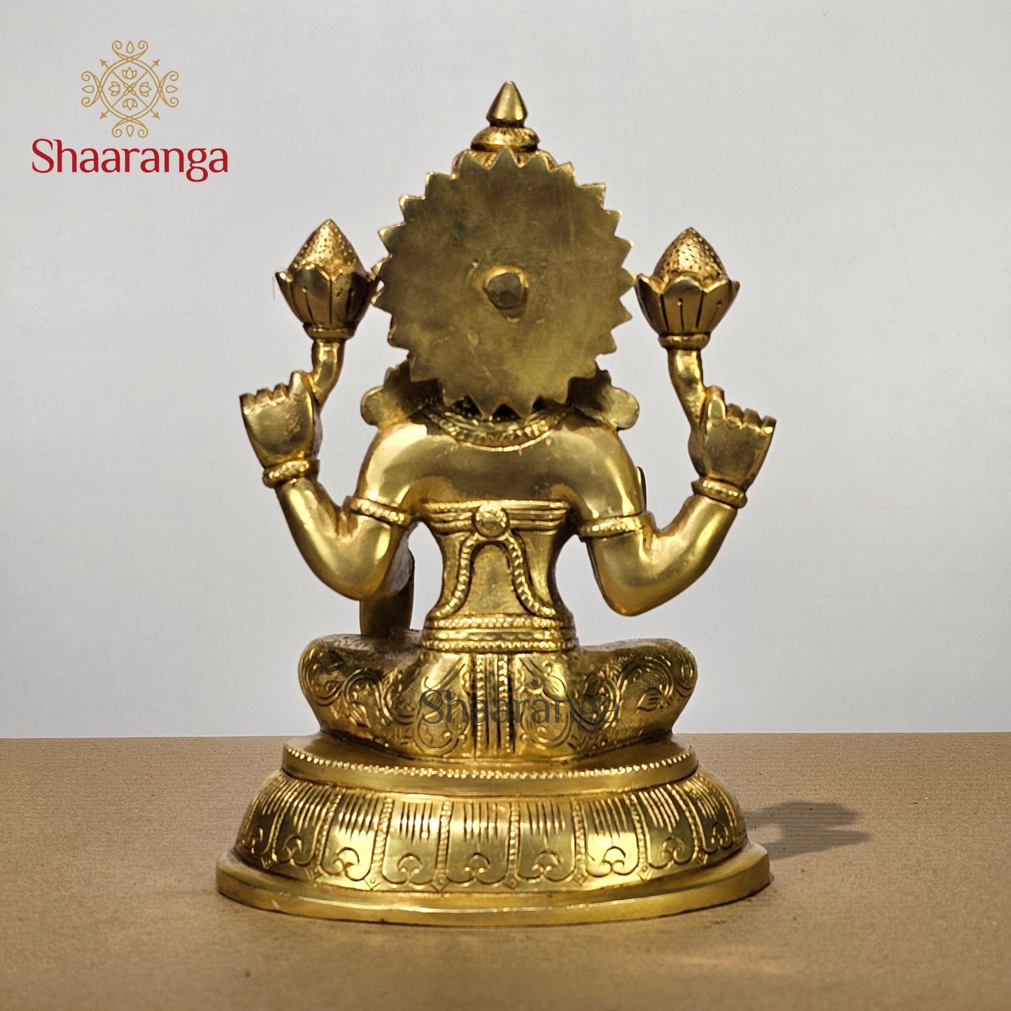 9.5 Inches Brass Lakshmi Sitting Idol