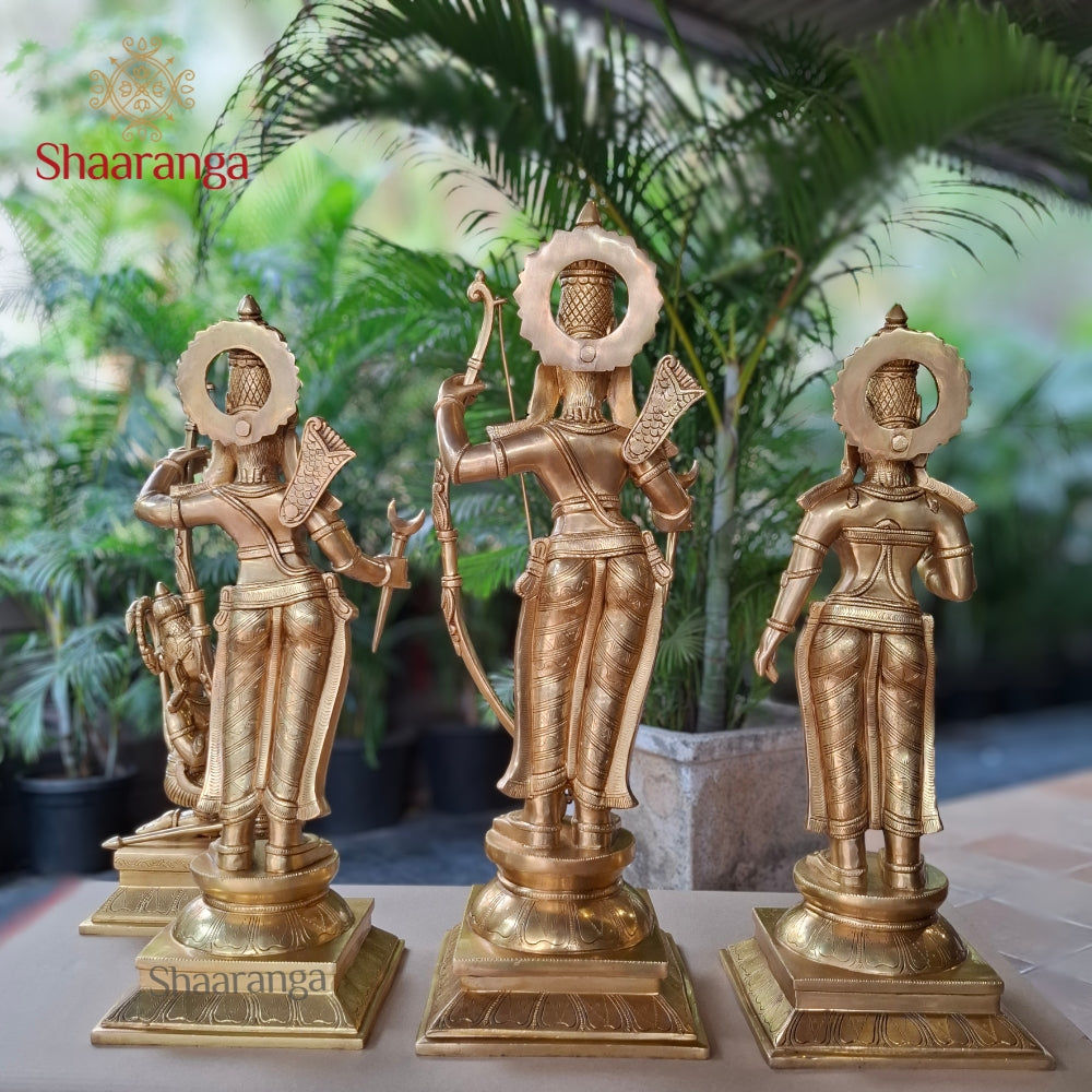 26.5 Inches Brass Rama Sita Lakshmana and Hanuman Set
