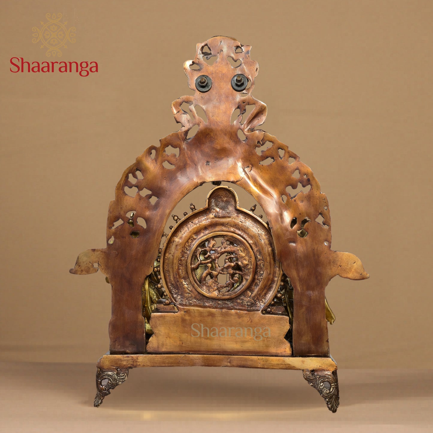 23 Inches Brass Ram Darbar With Base