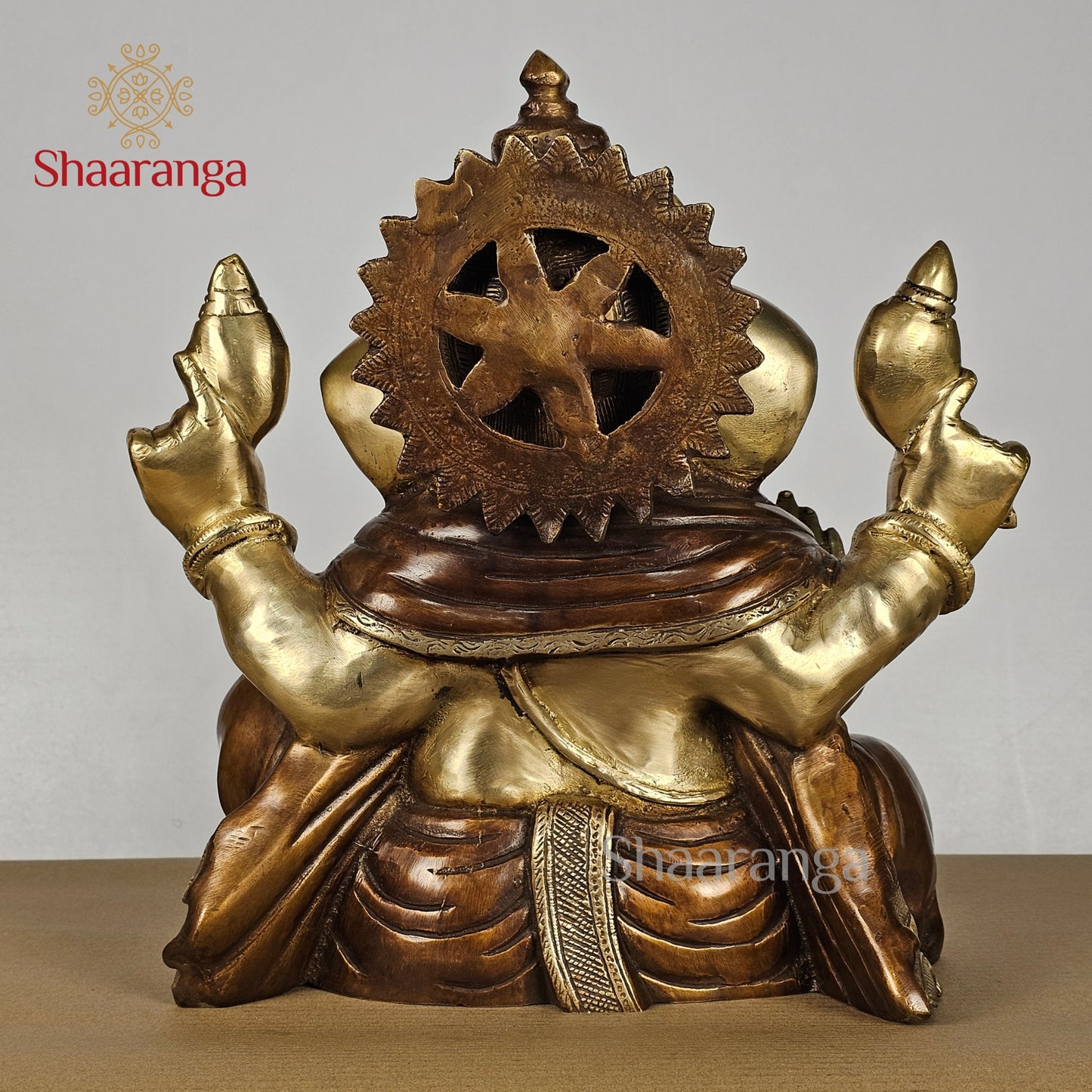13 Inches Brass Two Tone Ganesha