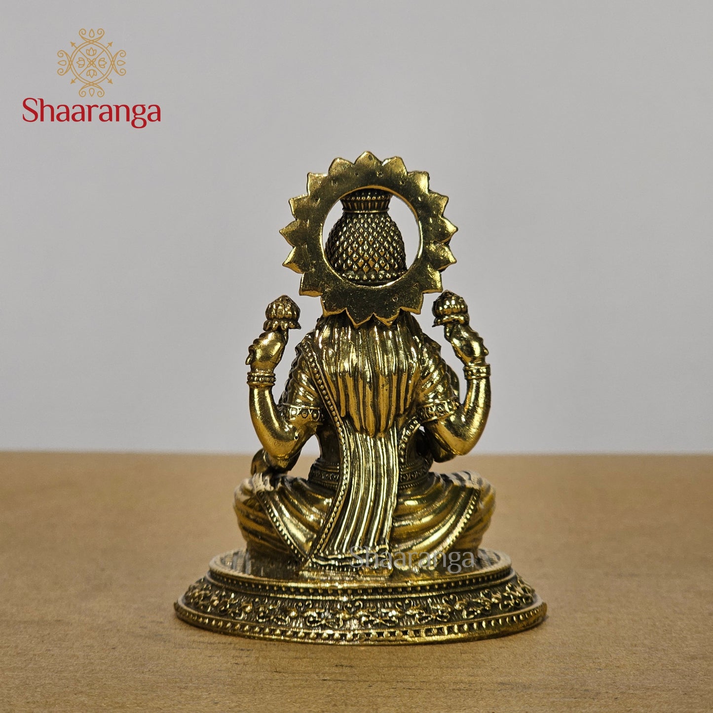 3.5 Inches Fine Brass Laxmi on Oval Base