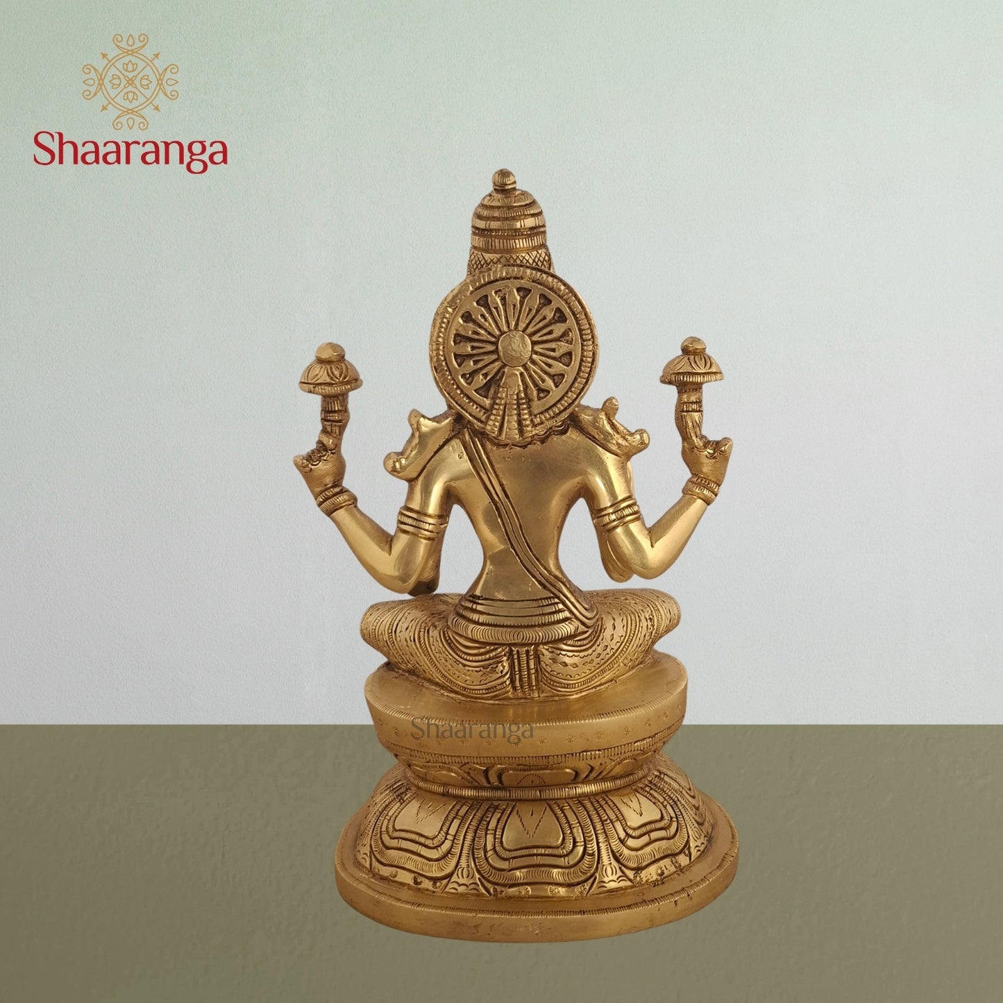 8 Inches Brass Laxmi Sitting