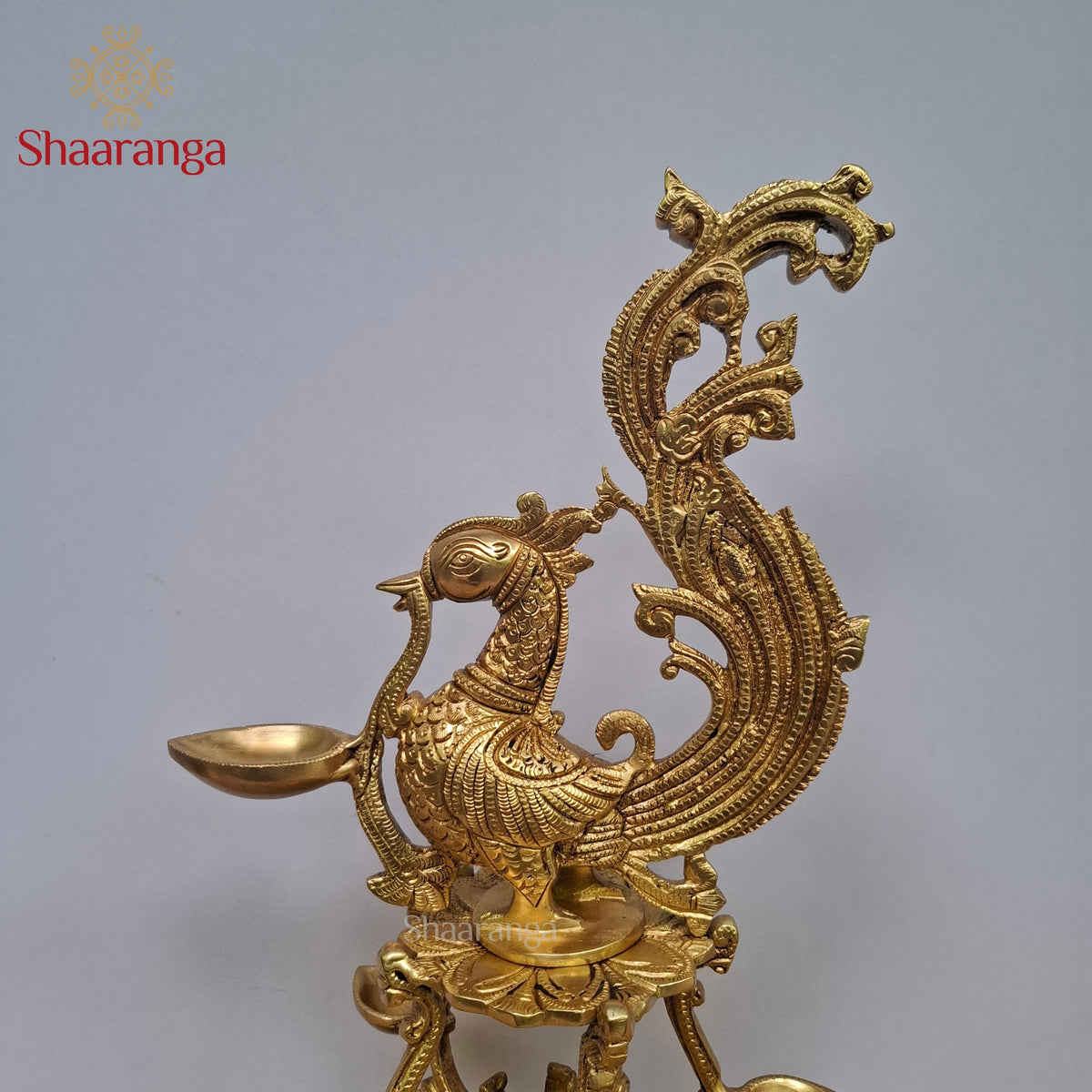 19 Inches Brass Annapakshi Swan Lamp