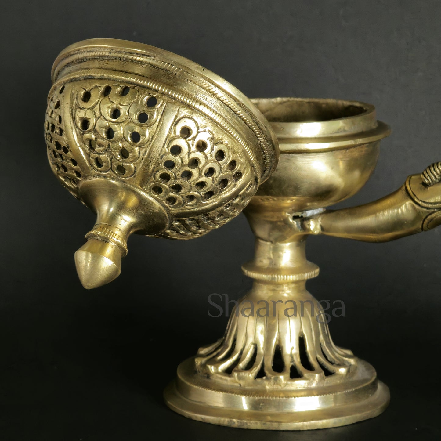 8 Inches Brass Dhoop Burner