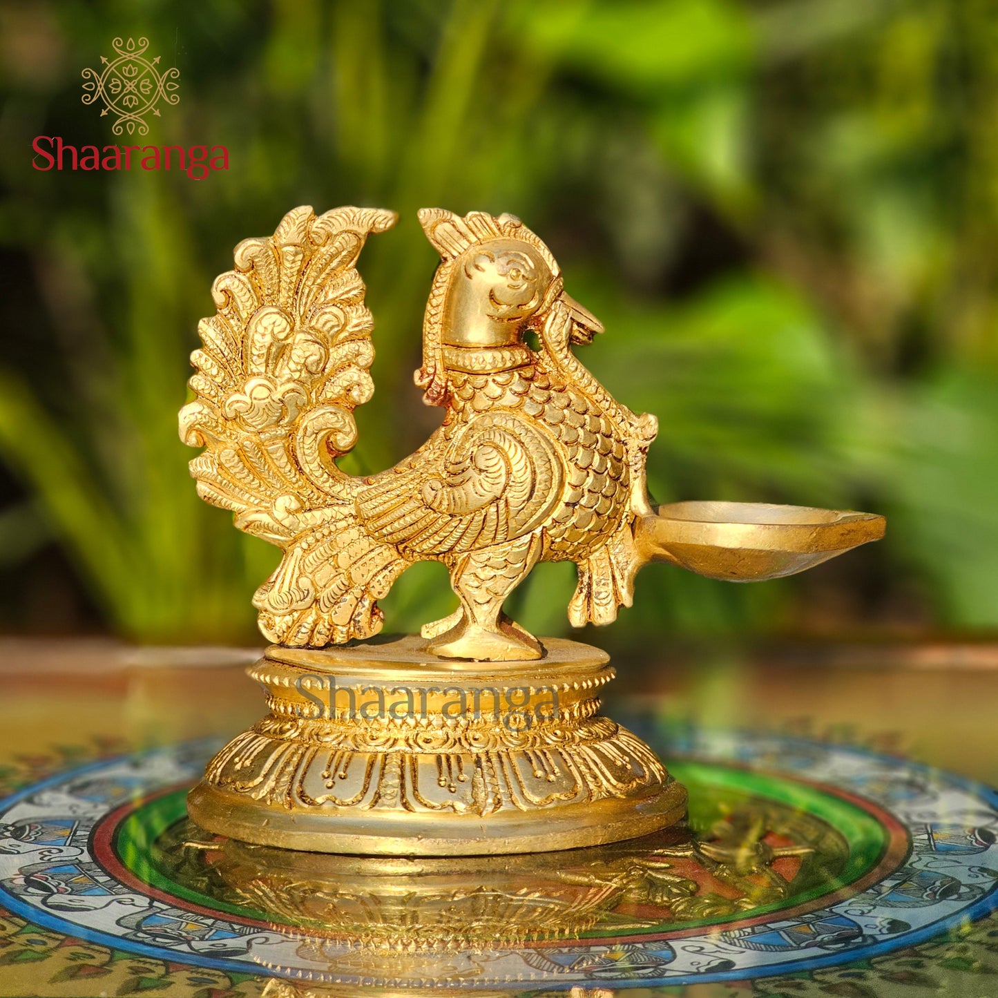 4 Inches Brass Hamsa Bird lamp
