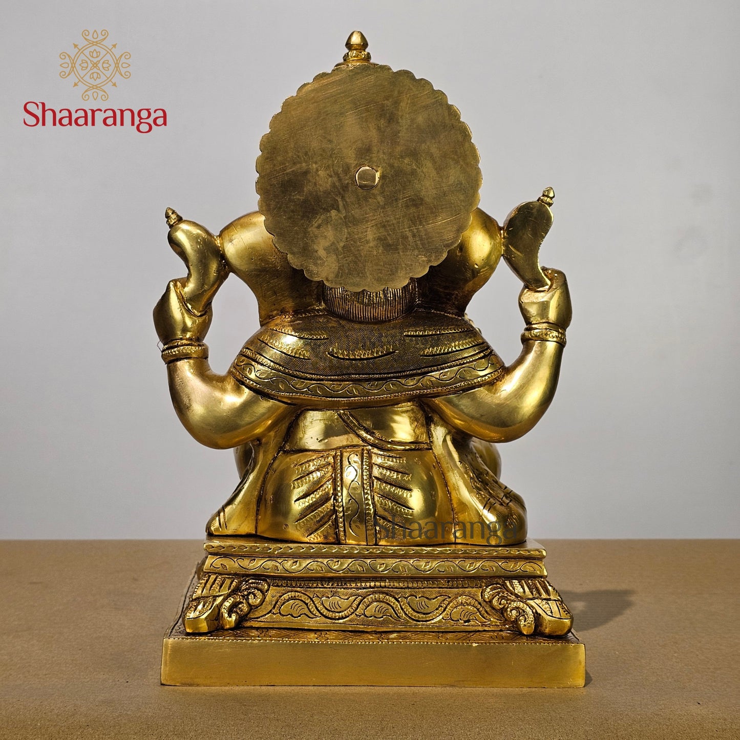 12.5 Inches Brass Ganesha Sitting