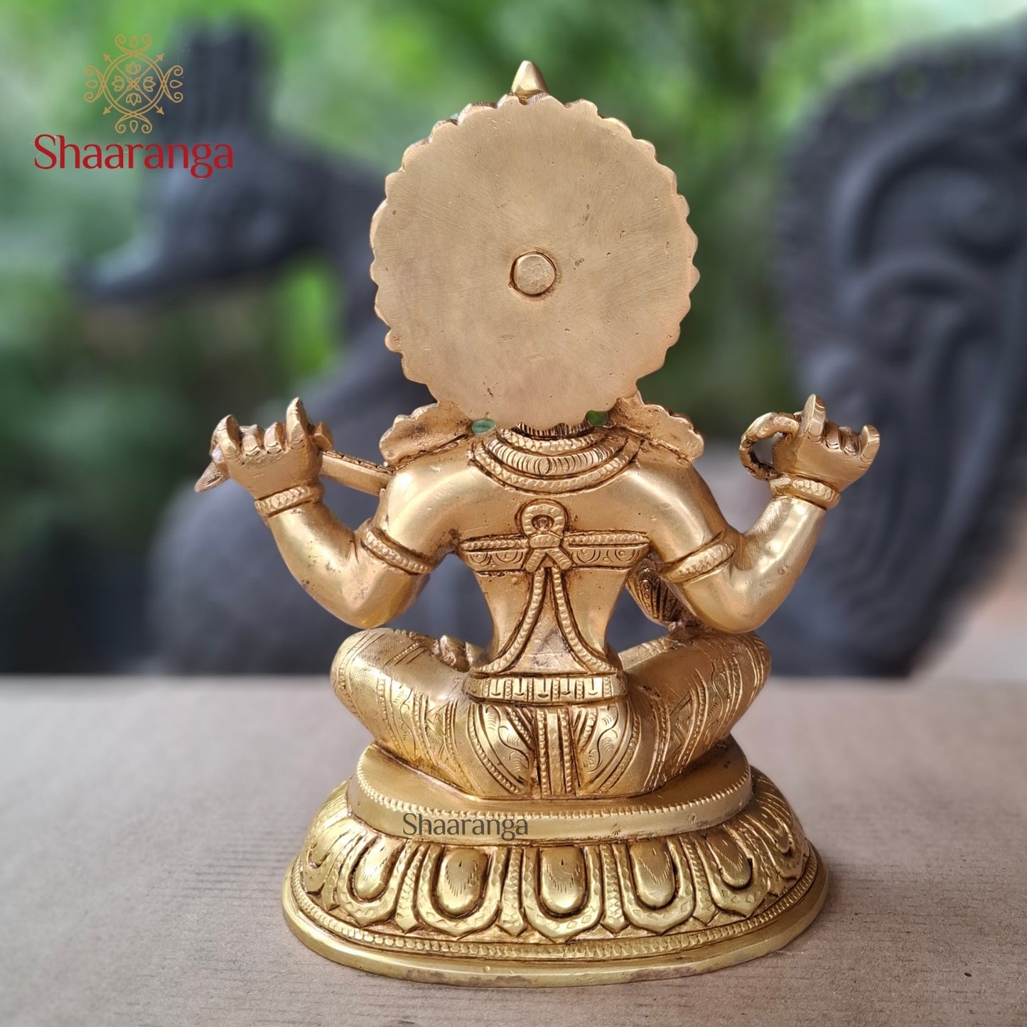 11 Inches Brass Saraswathi Sitting