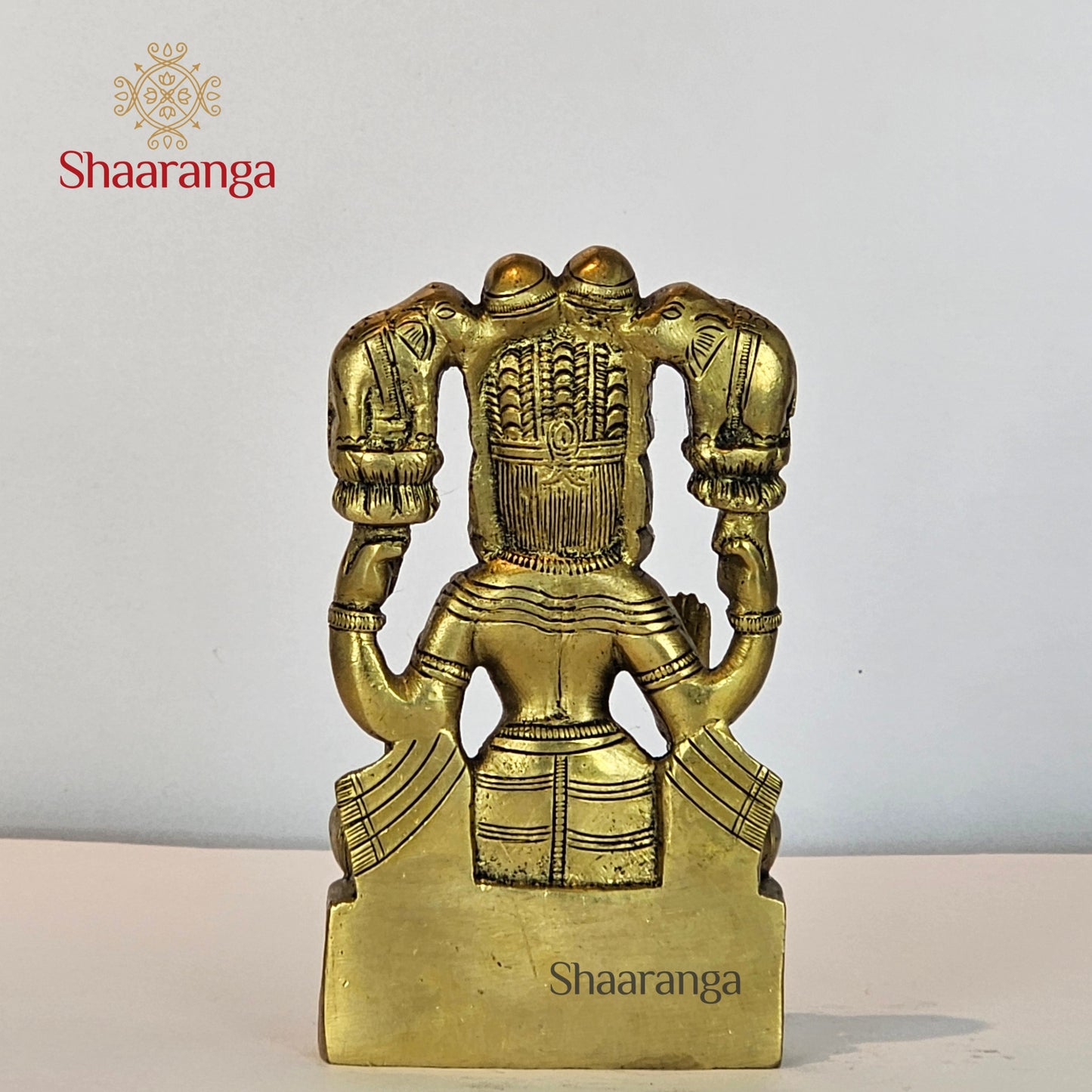 6 Inches Brass Gaja Lakshmi