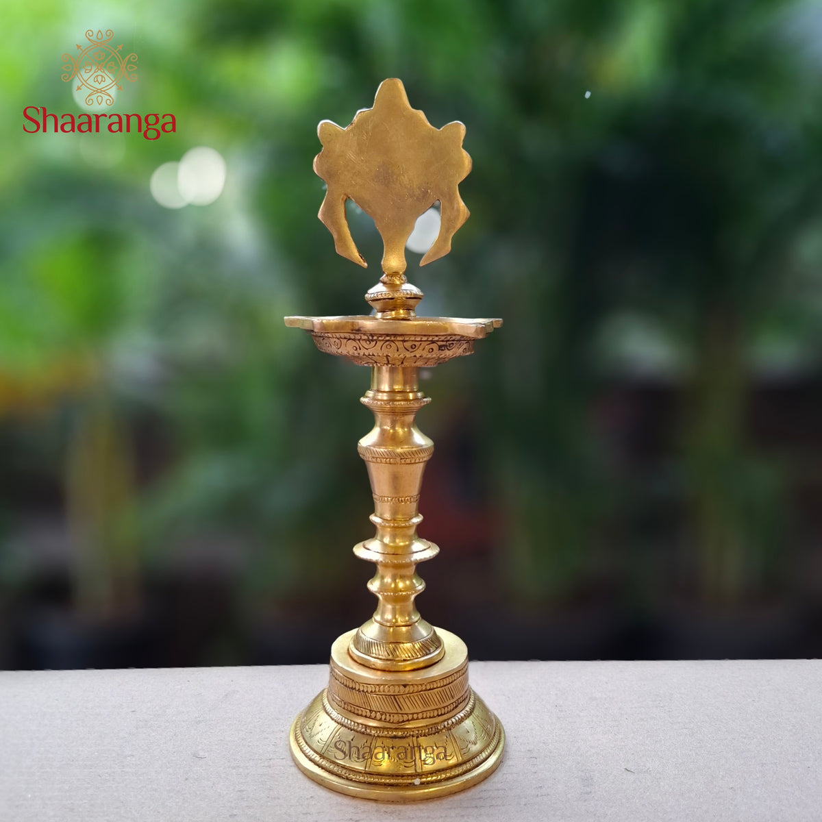 12 Inches Brass Chakra Diya Stand