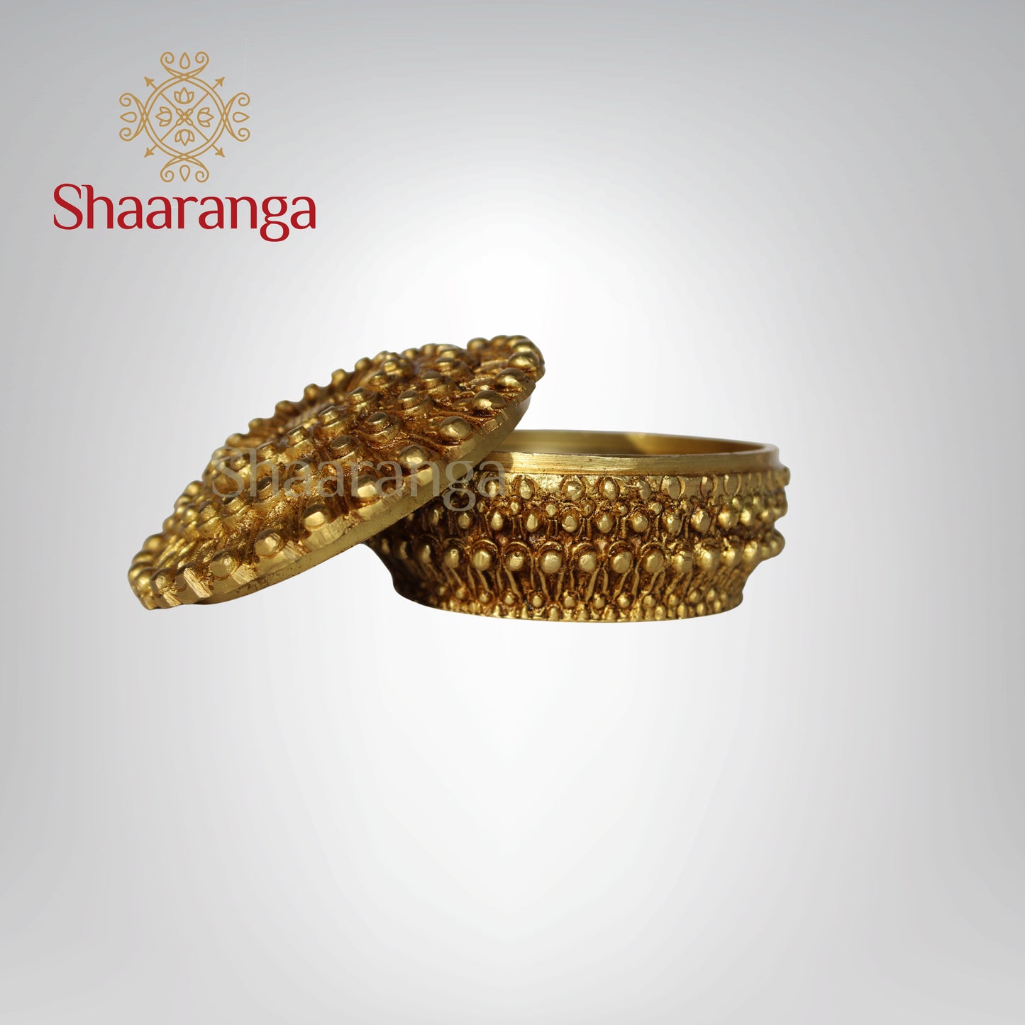 2 Inches Kumkum Box In Brass.