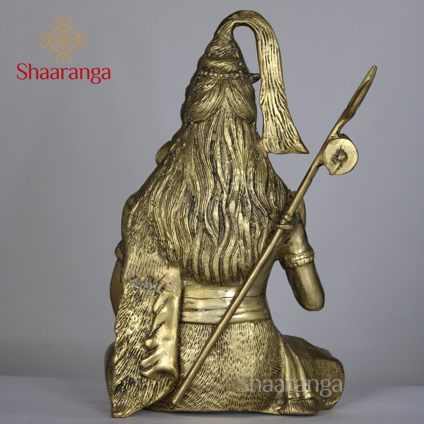 12 Inches Brass Shiva Sitting