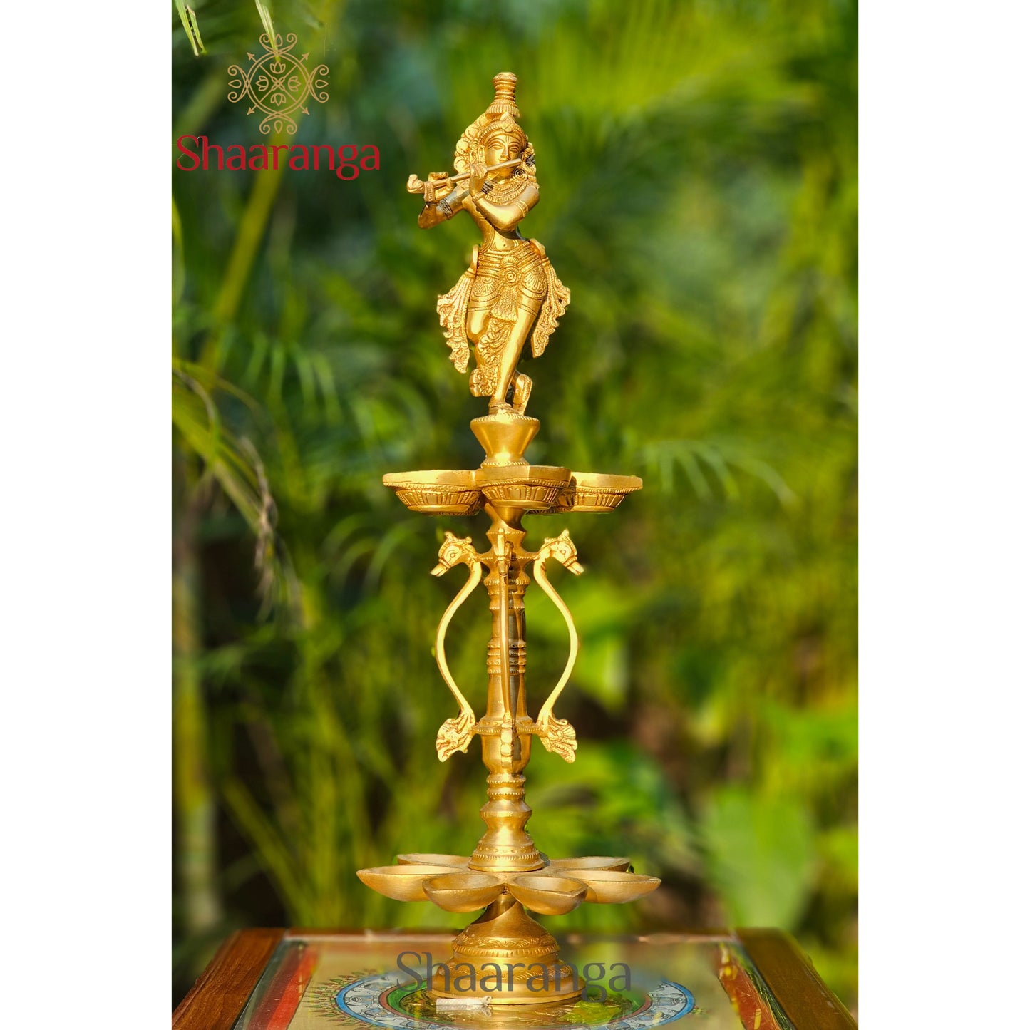 12 inches Brass Krishna Deepam Lamp