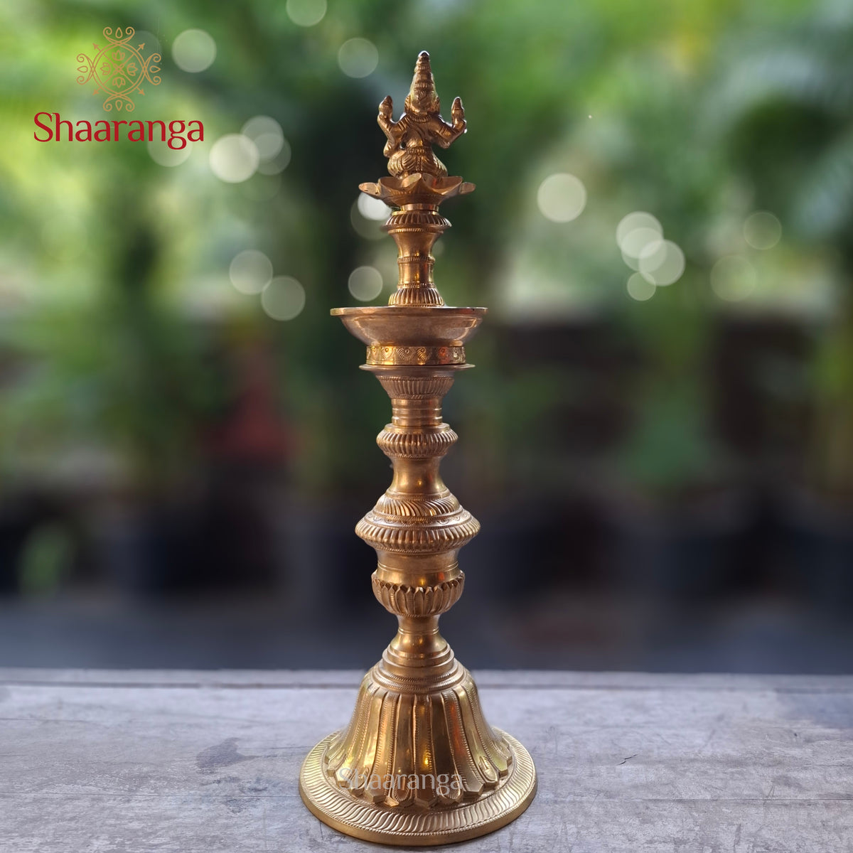16 Inches Bronze Lakshmi Lamp