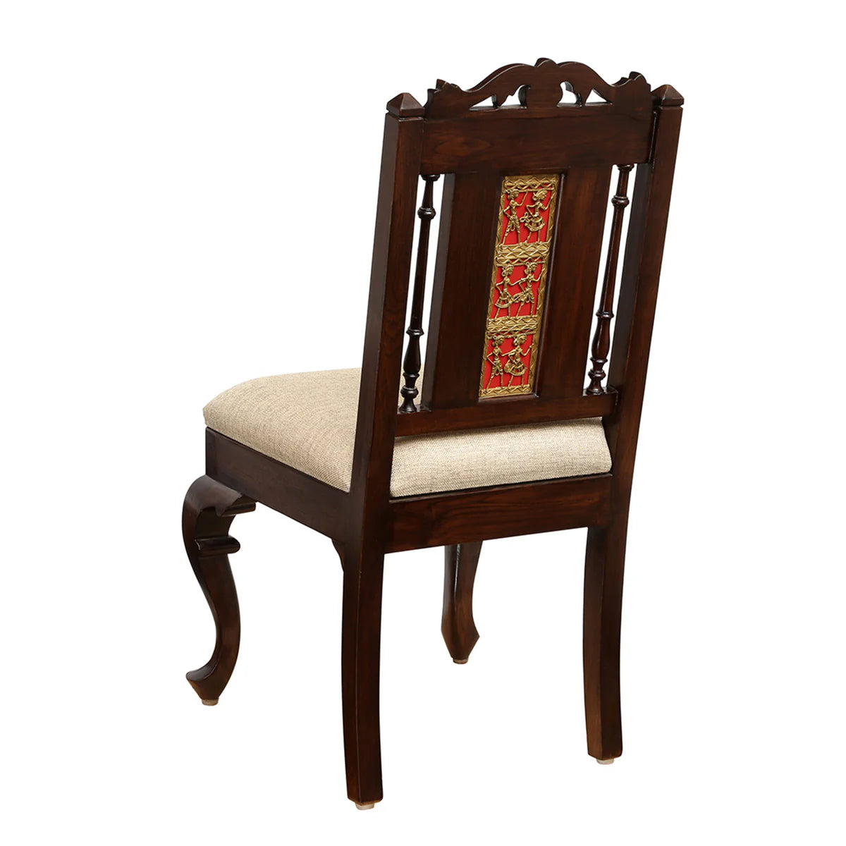 Aurum 4 Seater Dining Table in Teakwood with Walnut Finish (42x42x30)