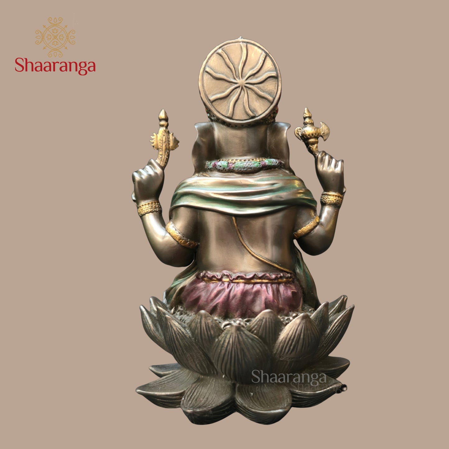 7 Inches Fiber Ganesha on Lotus base
