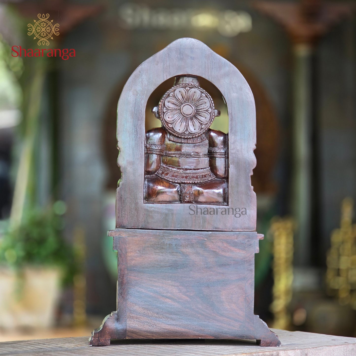 25 Inches Rose Wood Ganesha With Base