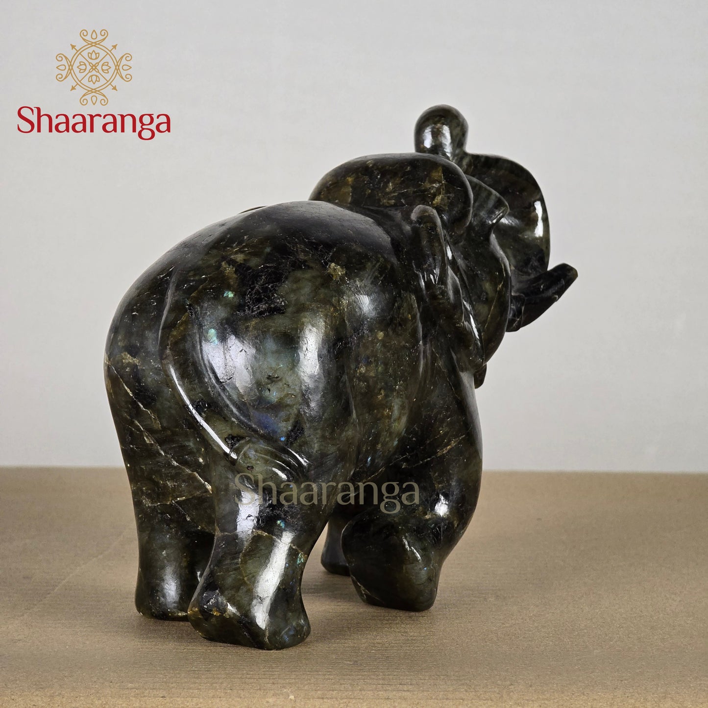 6.5 Inches Semi Precious Stone Elephant