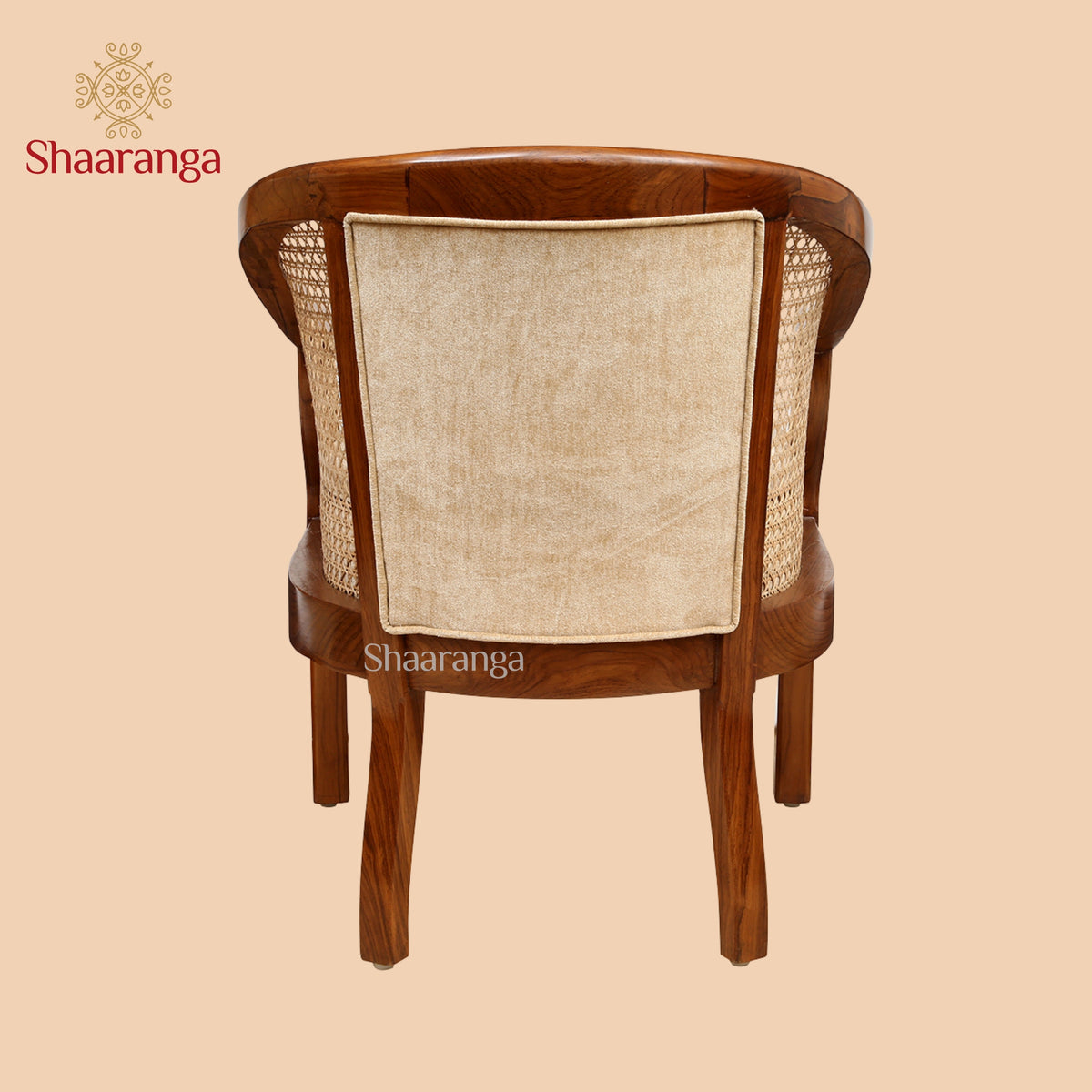 Dura Barrel Single Chair With Cane Work (32x23x23)