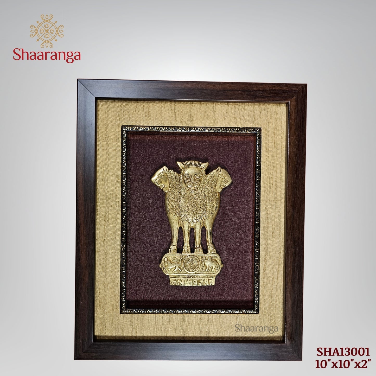 12 Inches Brass Satyameva Jayathe