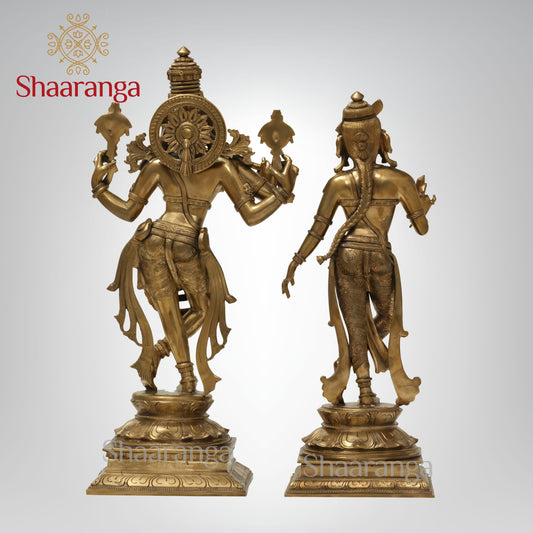 23 Inches Bronze Radha Krishna