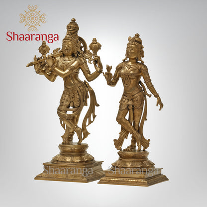 23 Inches Bronze Radha Krishna