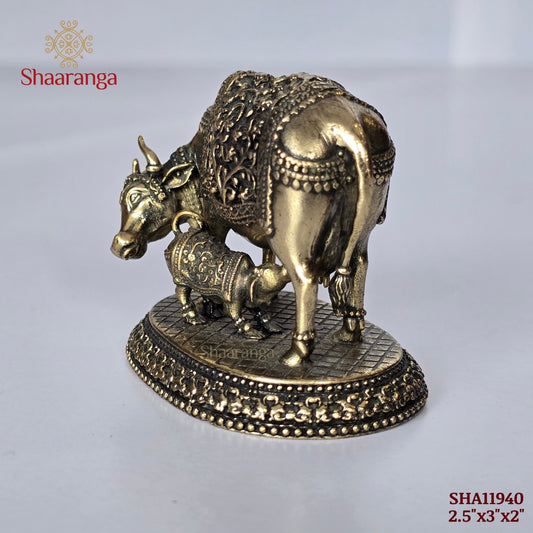 2.5 Inches Brass Cow & Calf