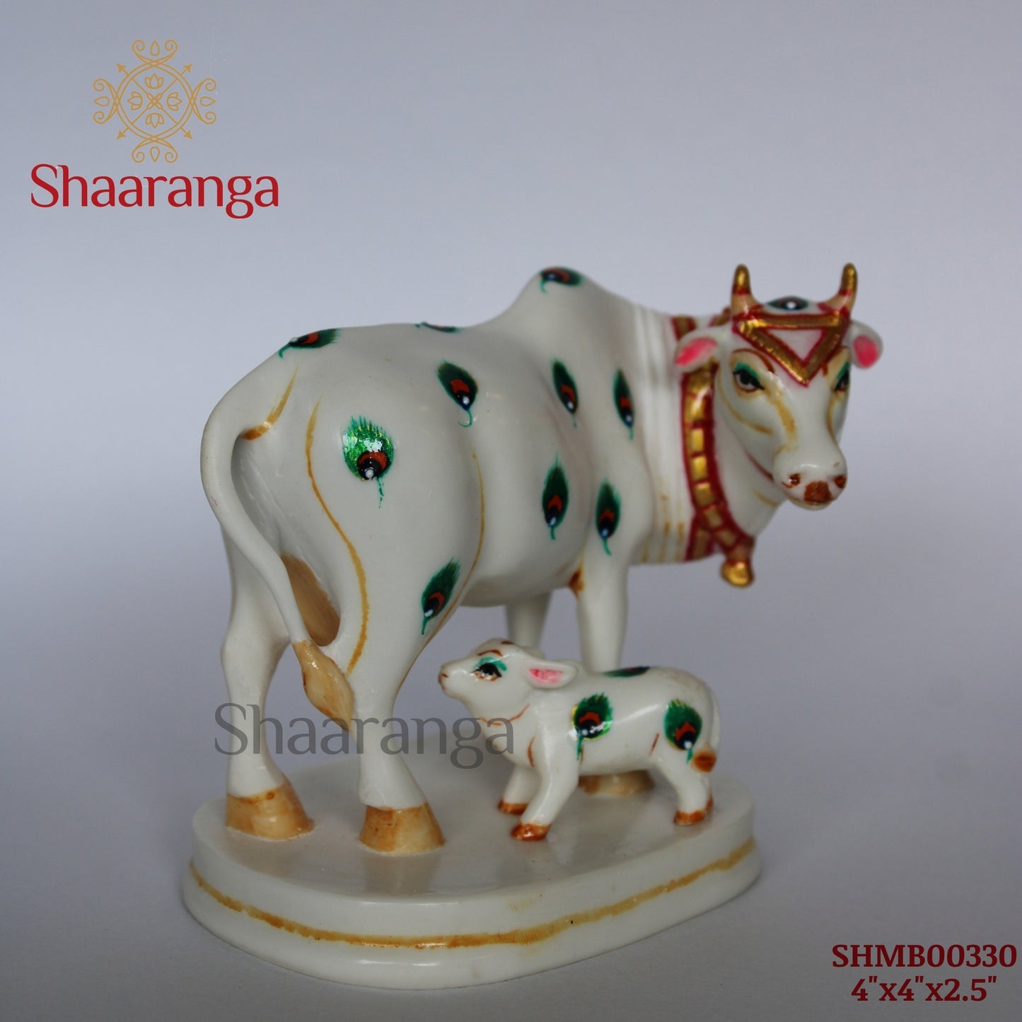 4 Inches Polyresin Cow with Calf