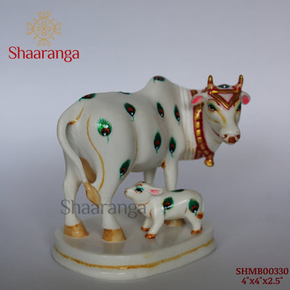 4 Inches Polyresin Cow with Calf