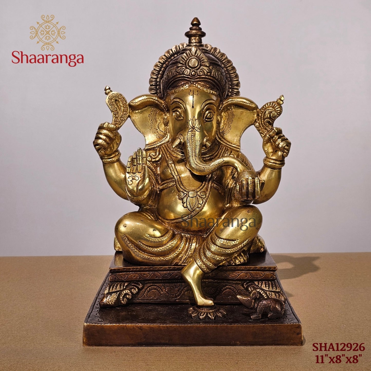 11 Inches Brass Pooja Ganesha