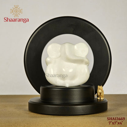 7 Inches Marble Appu Ganesha