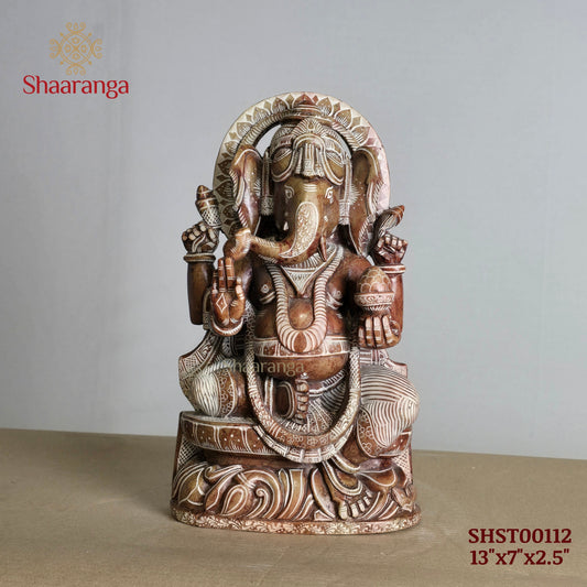 13 Inches Stone Ganesh