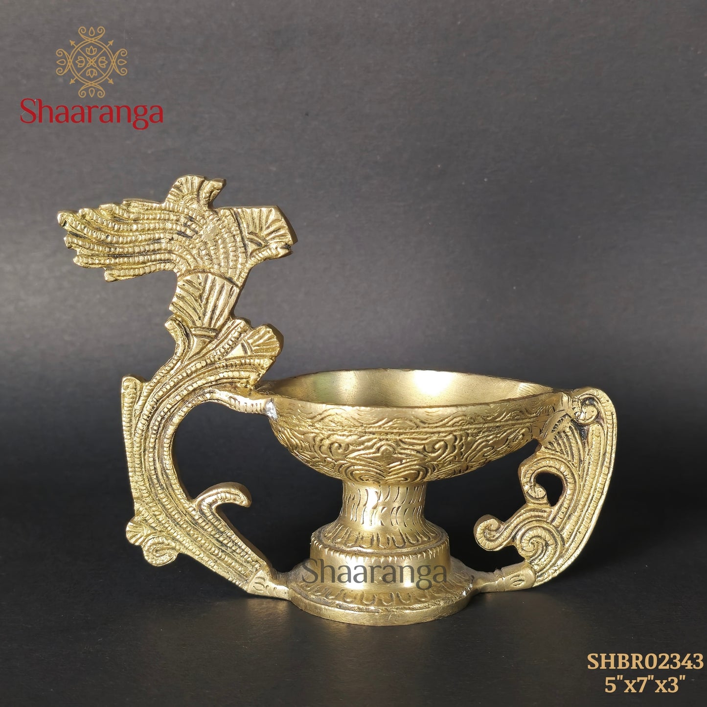 5 Inches Brass Deepam with Handle