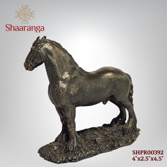 4 Inches Horse in Polyresin Fibre – Cute Decorative Artifact