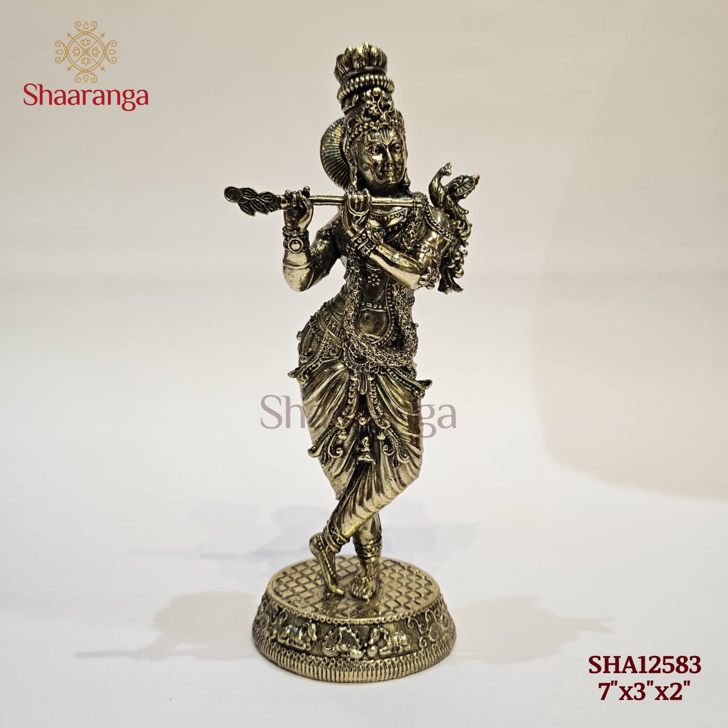 7 Inch Brass Krishna Idol