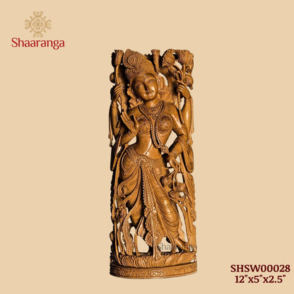 12 Inches Sandalwood Lakshmi Standing