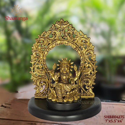 7 Inches Brass Arch Lakshmi with Base