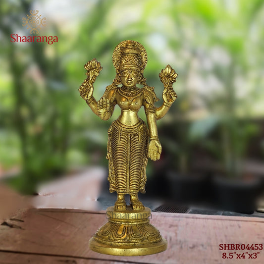 8.5 Inches Brass Lakshmi Standing