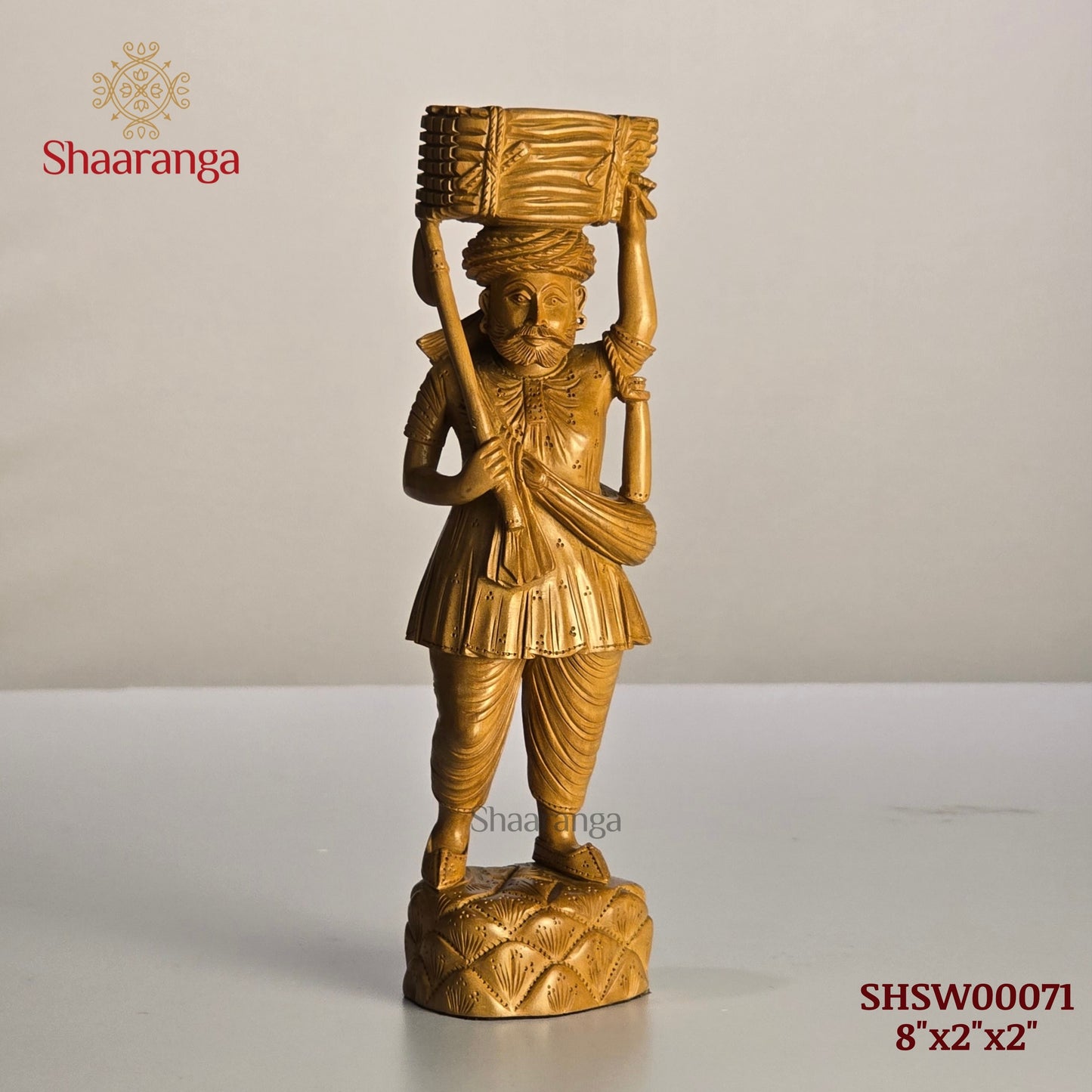 8 Inches Sandalwood Male Decorative