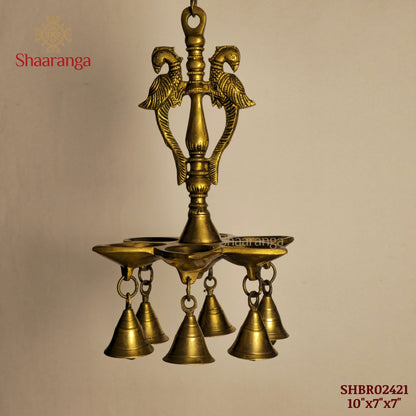 10 Inches Brass Parrot Deep Lamp