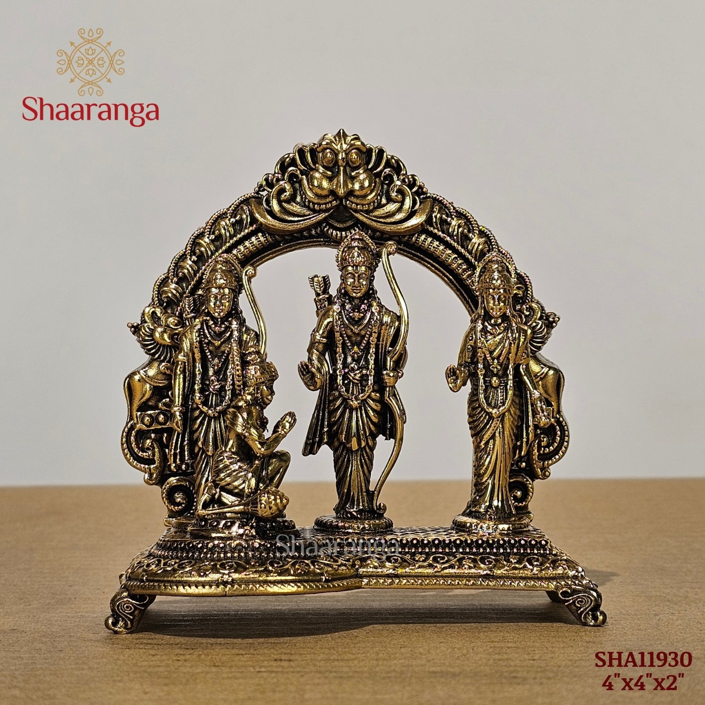 4 Inches Fine Brass Ram Darbar Set