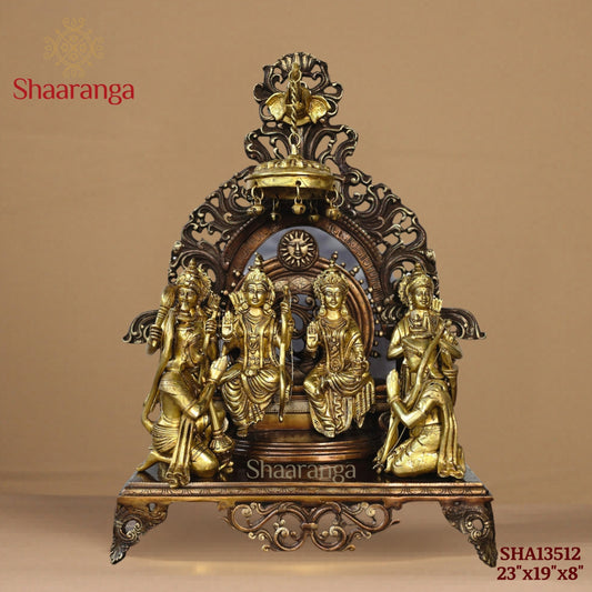 23 Inches Brass  Ram Darbar With Base