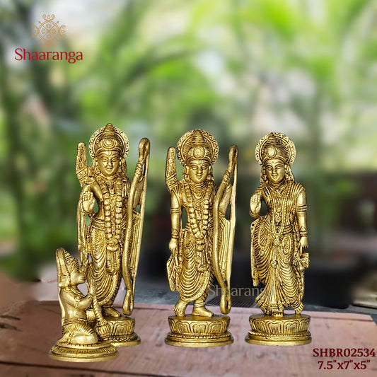 7.5 Inches Brass Ramdarbar Set (Set of 4 Pcs.)