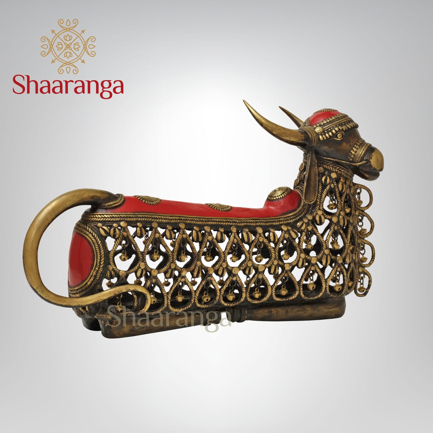 24 Inches Jaali Nandi in Tribal Art
